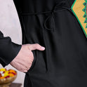 Stylish Black Kurta with Real Mirror Embroidery