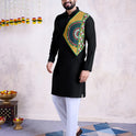 Stylish Black Kurta with Real Mirror Embroidery