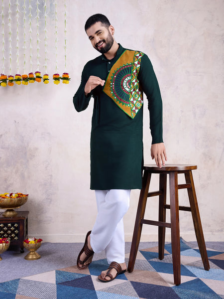 Green Rayon Kurta