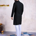 Black rayon ethnic kurta
