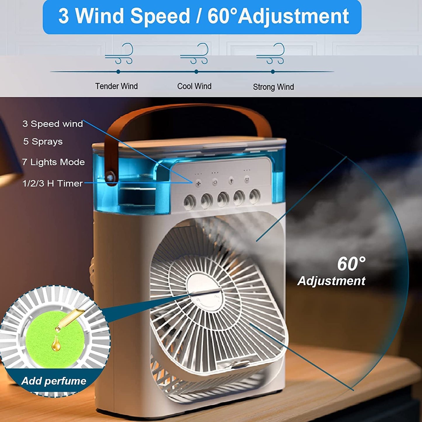 Portable Air Cooler Fan Mini Cooler