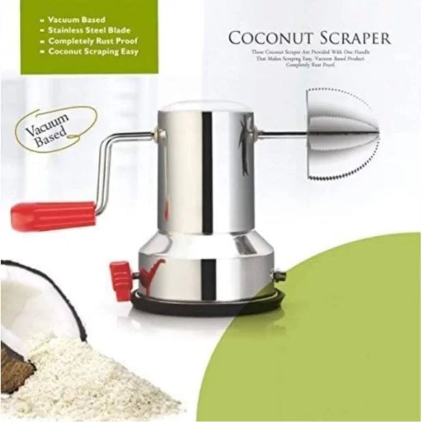 Stainless Steel Coconut Scrapper With Vacuum