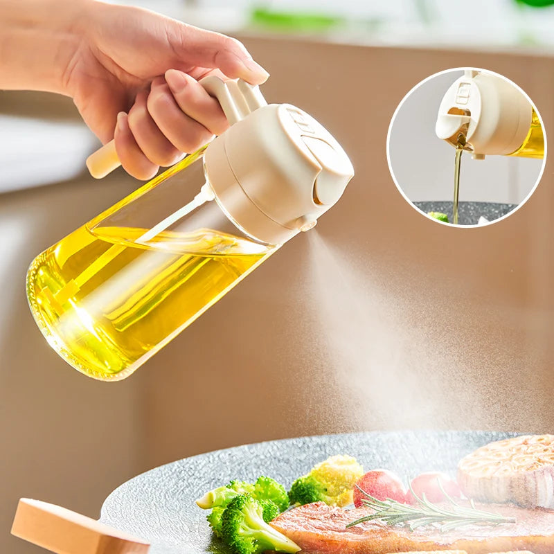 Multifunctional Glass Oil Spray Bottle And Dispenser 550ml