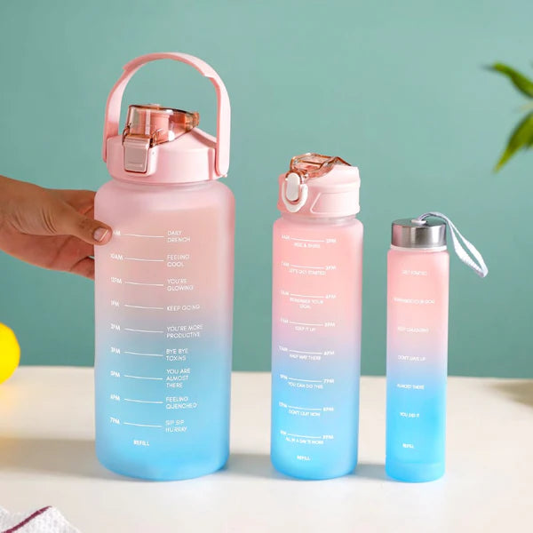 Motivational Water Bottles Set Of 3